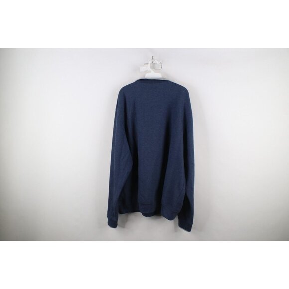 Oliver Ridley Mens 2XL XXL Soft Touch Half Zip Pullover Sweater Heather Blue - Picture 10 of 12